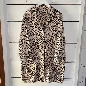 Victoria's Secret Leopard/Cheetah Long Sleeve Night Gown